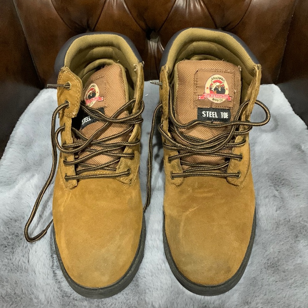 Size 12 mens steel toe boots